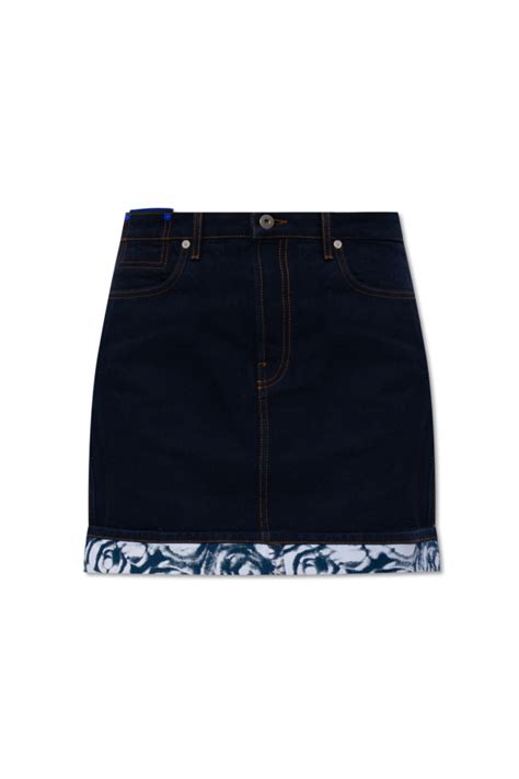 burberry print jeans|Burberry jean skirt.